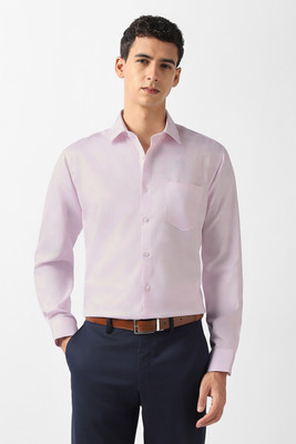 VAN HEUSEN Men Solid Formal Pink Shirt