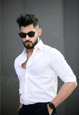 Jumii Enterprise Men Solid Casual White Shirt