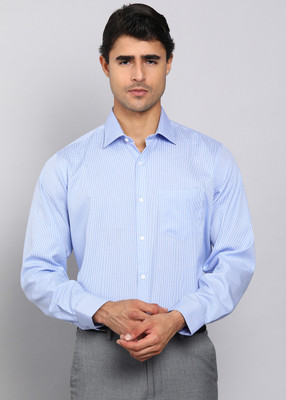 VAN HEUSEN Men Printed Formal Blue Shirt
