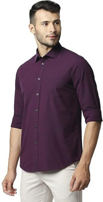 Stellalifestyle Men Solid Formal Purple Shirt
