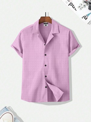 crooxa Boys Self Design, Solid Casual Pink Shirt