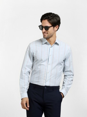 SELECTED HOMME Men Striped Formal White, Light Blue, Grey Shirt