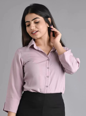 MAGHMA Women Solid Casual Pink Shirt