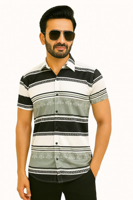 AVOLT Men Striped Casual Multicolor Shirt
