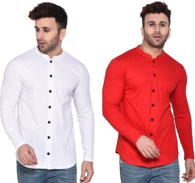 BEYOU FASHION Men Solid Casual Multicolor Shirt(Pack of 2)