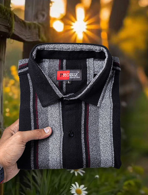 PROBIZ Men Striped Casual Multicolor Shirt