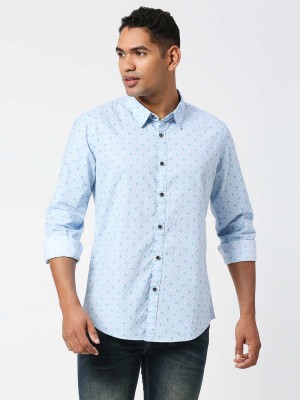 Pepe Jeans Men Printed Casual Blue Shirt