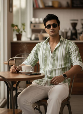 INDICLUB Men Self Design Casual Multicolor Shirt