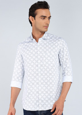 INTEGRITI Men Geometric Print Casual Blue Shirt
