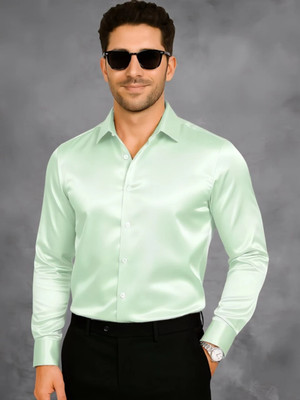 SHREEJI ENTERPRISE Men Solid Casual Light Green Shirt