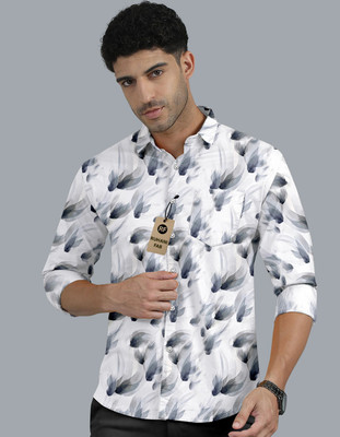Ruhani FAB Men Printed Casual Grey Shirt