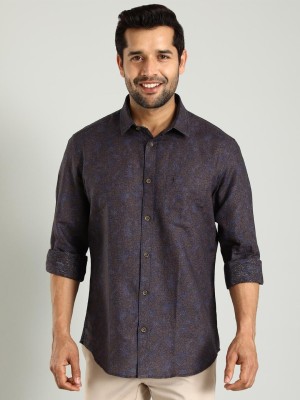 INDIAN TERRAIN Men Printed Casual Blue Shirt