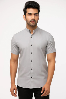 RAREMARK Men Solid Formal Grey Shirt