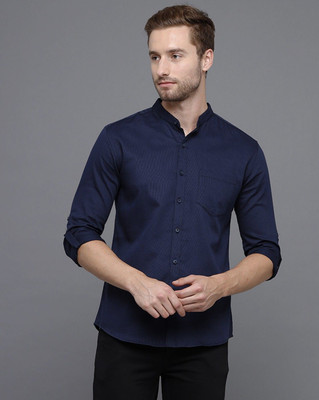 ALVIN ENTERPRISE Men Solid Casual Blue Shirt