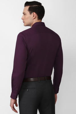 PETER ENGLAND Men Self Design Formal Brown Shirt
