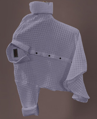 STOVESSY Men Self Design Casual Grey Shirt