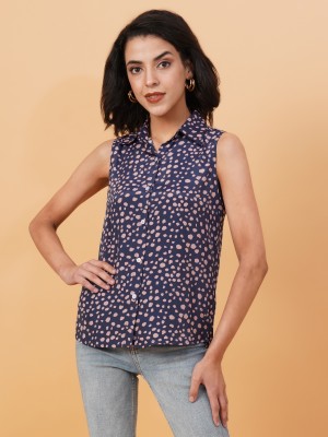 KOTTY Casual Printed Women Blue, Pink Top