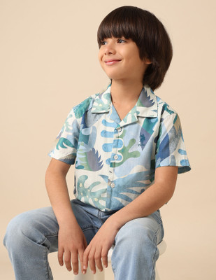 U.S. POLO ASSN. Boys Printed Casual Multicolor Shirt