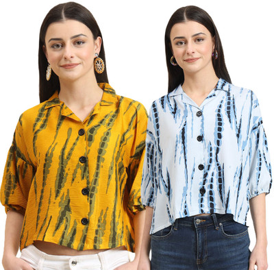 EKASYA Women Printed Casual Multicolor Shirt(Pack of 2)