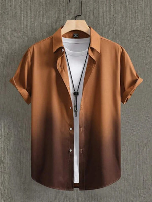 HouseOfCommon Men Dyed/Ombre Casual Multicolor Shirt