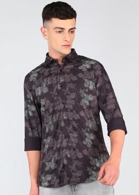 FLYING MACHINE Men Printed Casual Brown Shirt