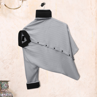 Lolark Men Striped Casual Grey Shirt