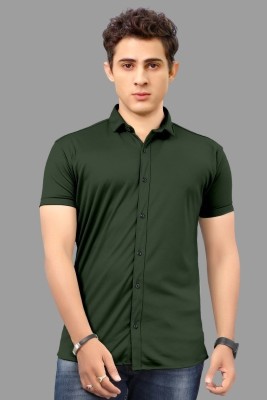 BONDEYE FASHION Men Solid Casual Dark Green Shirt