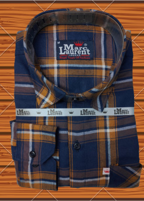 Arthz Fashion Trend Men Checkered Casual Brown, Blue Shirt