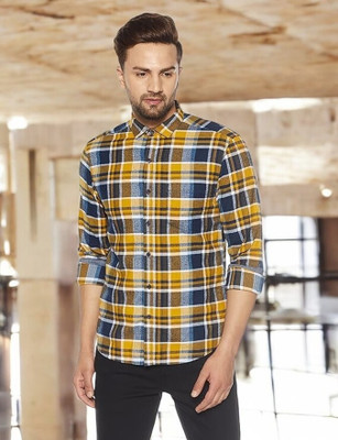 SHAH TEXTILES Men Checkered Casual Multicolor Shirt