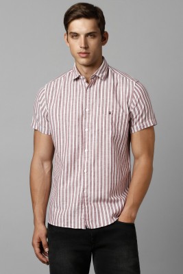 LOUIS PHILIPPE Men Striped Casual Purple, White Shirt