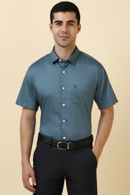 Allen Solly Men Solid Formal Grey Shirt