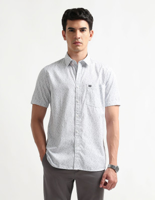 Arrow Sport Men Printed Casual Grey Shirt