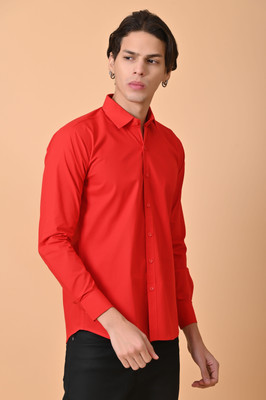 Lee Cross Men Solid Casual Red Shirt