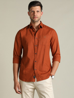 Dockers Men Solid Casual Red Shirt
