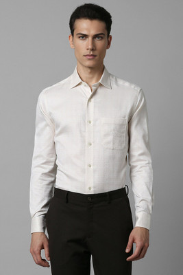 LOUIS PHILIPPE Men Self Design Formal Cream Shirt