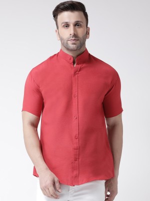 RIAG Men Solid Casual Red Shirt