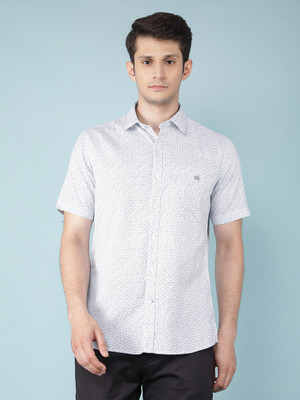 CRIMSOUNE CLUB Men Printed Casual White Shirt