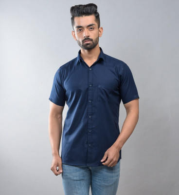 SGF TREND Men Printed Casual Blue Shirt