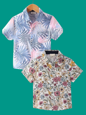 Dutt Creation Boys Printed Casual Multicolor Shirt(Pack of 2)