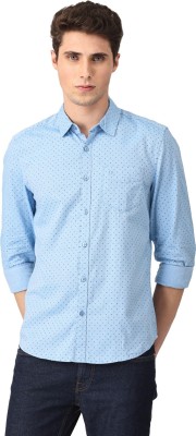 Crosscreek Men Printed Casual Light Blue, Black Shirt