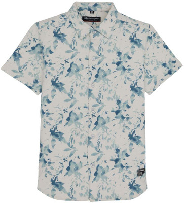 Status Quo Boys Printed Casual Blue Shirt