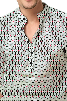 StellLIFEsTYLE Men Printed Casual Grey Shirt