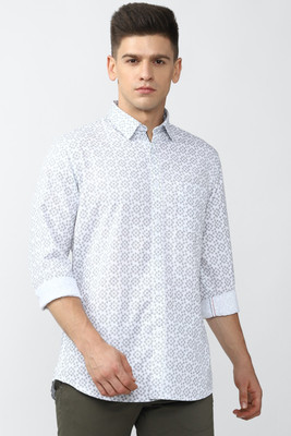 VAN HEUSEN Men Printed Casual White Shirt