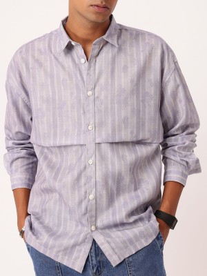 Kook N Keech Men Striped Casual Maroon Shirt