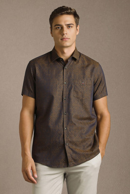 LOUIS PHILIPPE Men Solid Casual Brown Shirt