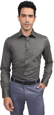 LOUIS STITCH Men Printed Casual Grey Shirt