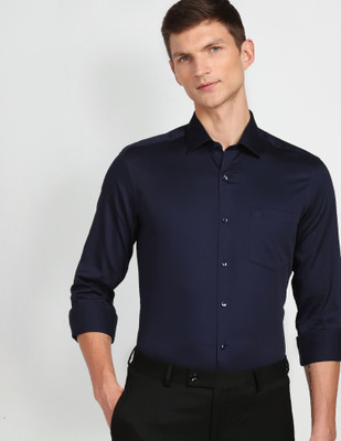 ARROW Men Solid Formal Dark Blue Shirt