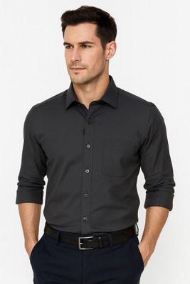 THE DAMINI EDIT Men Solid Casual Black Shirt