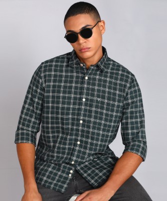 VAN HEUSEN SPORT Men Checkered Casual Blue Shirt