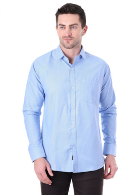 BEEDARK Men Solid Casual Light Blue Shirt